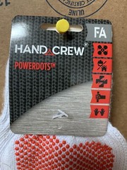 HandCrew Adult Unisex Poly/Cotton PVC Work Gloves, One Size Fits All (1-Pair)