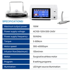 Dental Implant Motor Surgical System Touch Screen/1:5 1:1 1:4.2 LED Handpiece