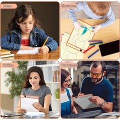 50 Packs Oversized Dry Erase Pockets Reusable Plastic Sleeves 5 Colors Ticket…