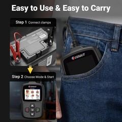 Car Battery Tester 12V/24V 20–2000CCA Automotive Battery Load Tester with Cra…