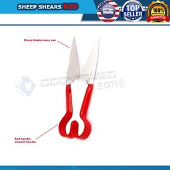 PROFESSIONAL NEW SHEEP SHEARS CALF GOATS BEST FOR HAIR & WOOL CUTTING RED ODM