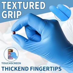 FINITEX Blue Disposable Nitrile Exam Gloves – 200 PCS/BOX 3.5mil Rubber