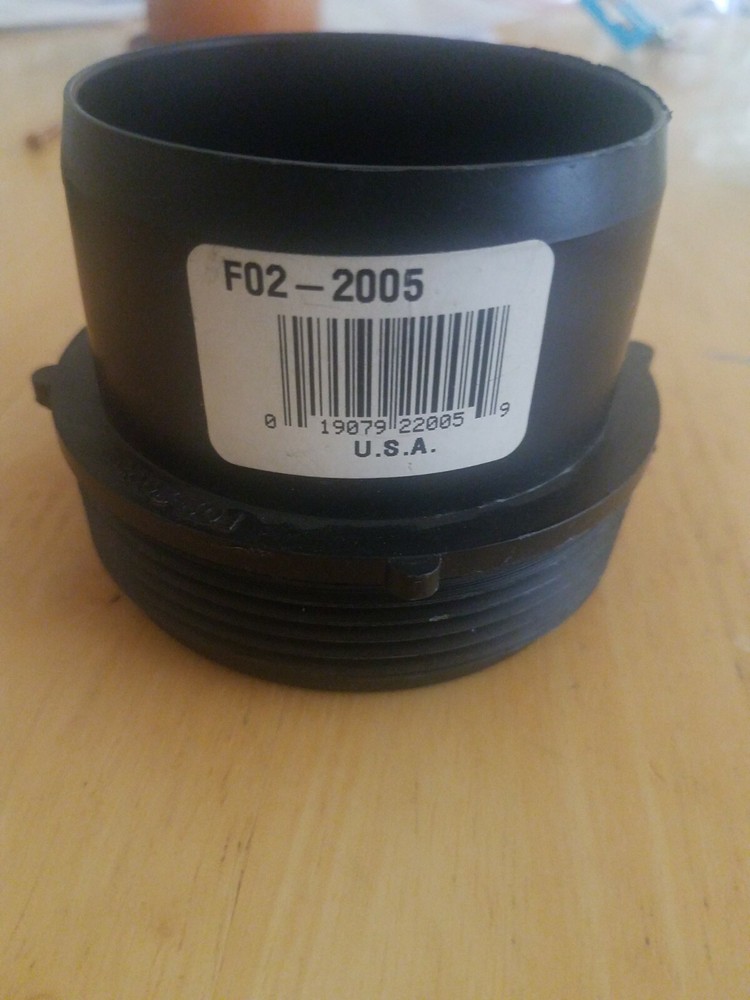 USA HDW MFG/U S HARDWARE 1 each 3-Inch Black Male RV Sewer Outlet Adapter