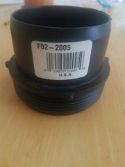 USA HDW MFG/U S HARDWARE 1 each 3-Inch Black Male RV Sewer Outlet Adapter