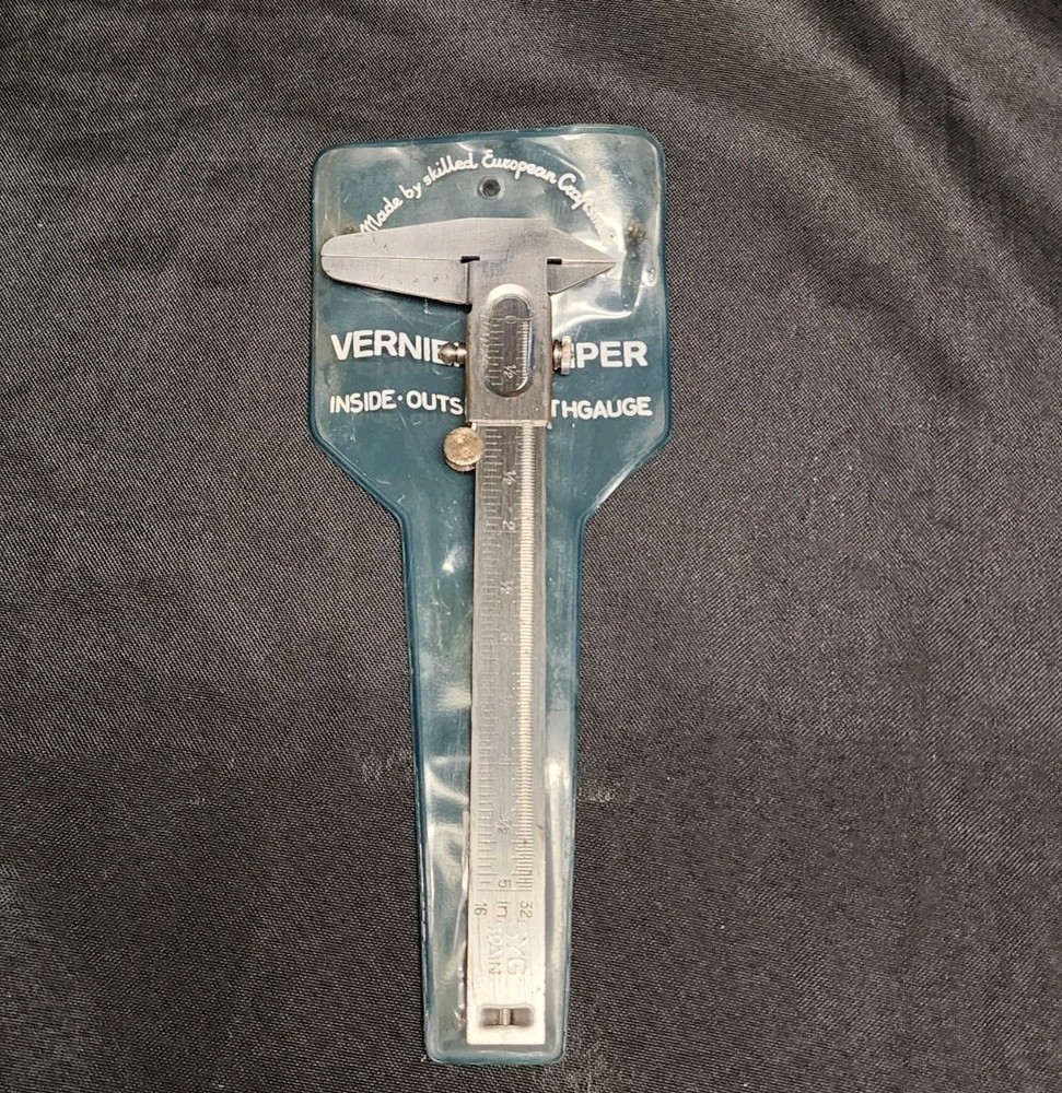 Vintage SYG Spain 5″ Vernier Caliper Inside Outside W Case Read