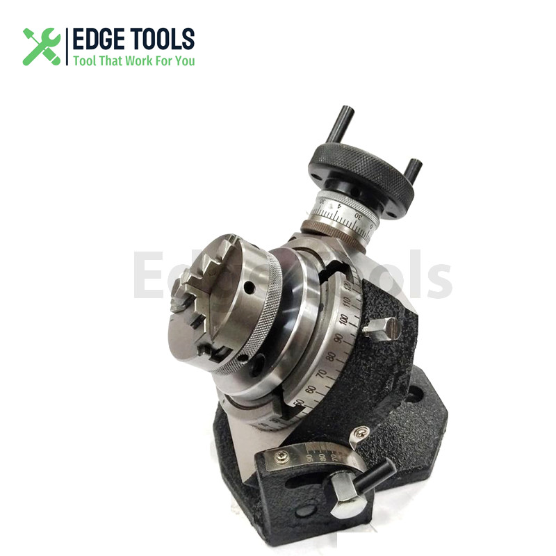 Rotary Table Tilting 4″Inch With 3 Jaw 65mm Mini Lathe Chuck Milling Machine USA
