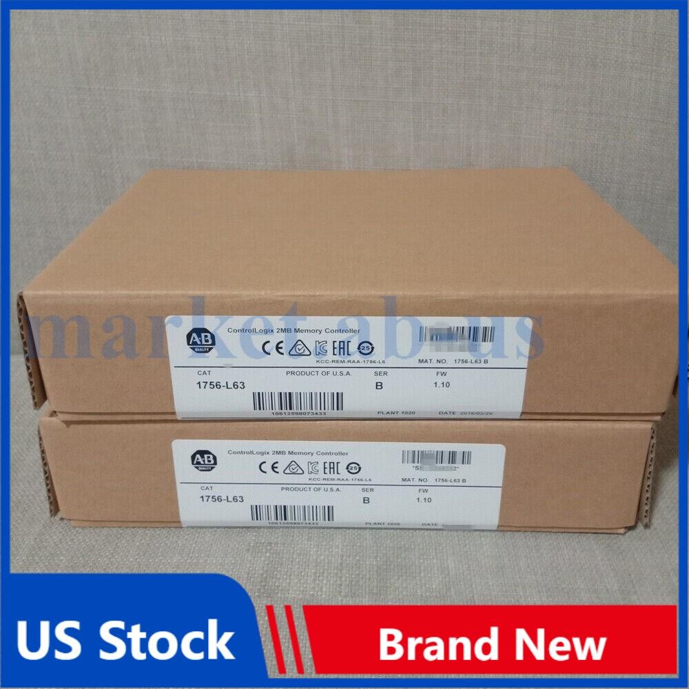 Allen-Bradley 1756-L63 /B ControlLogix Logix5563 Processor 2MB US Free Tax