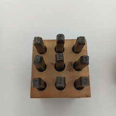 Young Bros. Stamp Works 1/8″ complete 36 piece set, steel letters & Num. , 3.2mm