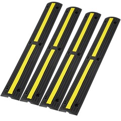 4 PCs 39” Cable Protector Ramp 18000 Lbs Speed Bump Floor Cable Protector