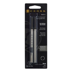 Cross Black Rollerball Ink Cartridge Refill 2 Count Medium Point For Selectip…