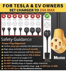 MECMO Dryer Outlet To EV Charger Adapter, NEMA 14-30P to 14-50R & 14-30R Adapter