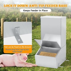Hog Feeder,1.5 Bushel Single Door Automatic Pig Feeder,Pig Trough