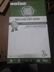 Copy Paper, 8.5″ x 14″, Legal Size, 92 Bright, White, 20 lb.,1 Ream (500 Sheets)