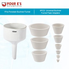 Ceramic Buchner Filter Funnel 100mm Lab Supplies Porcelain Funnels Flask Adapter