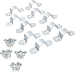 1 3/8″ Heavy-Duty Pipe Straps/ Clamps with Screws (Pack of 10)