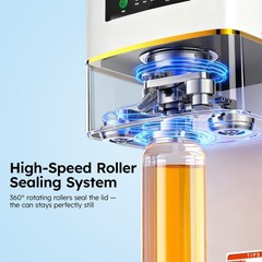 Commercial soda and coffee can sealing machines, automatic can sealing machines