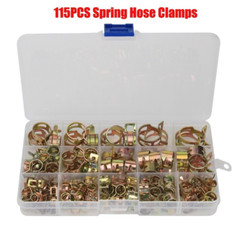 115Pcs 6-22mm Spring Clips Fuel Hose Line Water Pipe Air Tube Clamps Pliers Kit