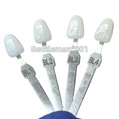 4Colors Dental Bleached Shade Guide Bleached Chart Teeth Whitening Based Vita