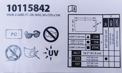 MSA #10115842 V-Gard Contoured Green Safety UV Visor Face Shield for Hard Hat HR