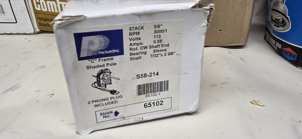 Packard Shaded Pole Motor for Various Appliances