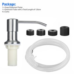 Brass Brushed Nickel Soap Dispenser 47″Extension Tube Kit for Kitchen Sink Pump