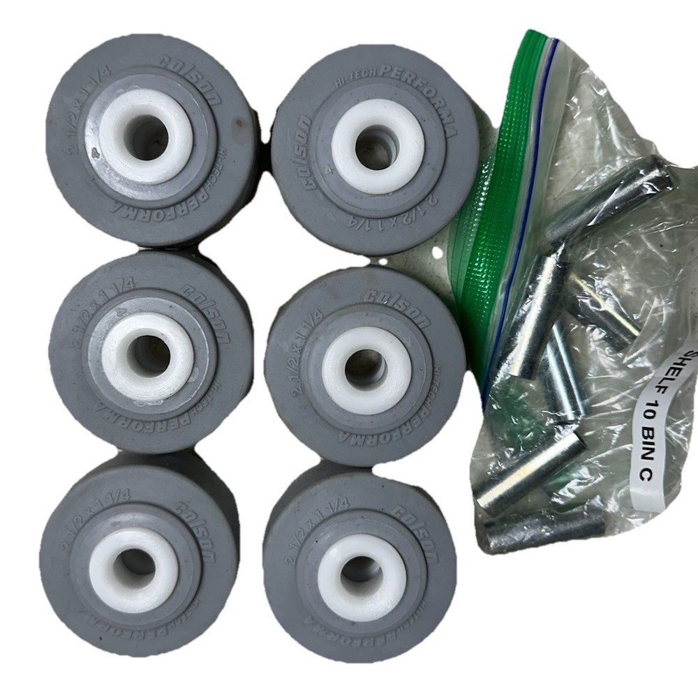 Colson Performa Wheel 2-1/2″ x 1-1/4″, HUB 1-7/16″, 3/8″ AXLE, Lot Of 6