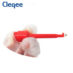Cleqee P1039 4Mm Banana Plug to Test Hook Clip Test Lead Kit Mini-Grabber Cable