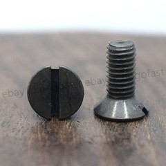 Black 304 Stainless Steel Slotted Countersunk Flat Head Screws M1.6 M2 M3 M4 M5