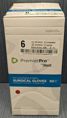 Lot of 50 x Premier Pro 43360 Glove Surgical 6 Polyisoprene Powderfree Natural