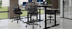 Tall Office Chair Tall Standing Desk Chair Counter Height Adj. Mid Back Mesh