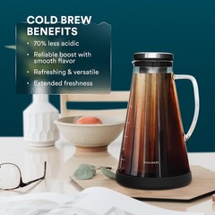 Cold Brew Coffee Maker 1.5L/51oz – Iced Tea Maker Glass Pitcher