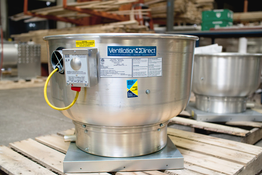 Commercial Restaurant Kitchen Exhaust Fan – 600-1000 CFM with Speed Control