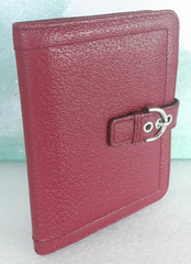 Franklin Covey ~ Ruby Genuine Leather Small Folio Organizer Cover ~ 6″ x 5″ ~New