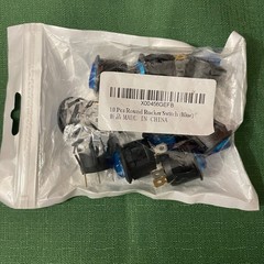 10 Pcs Round Rocker Switch Blue LED On-Off SPST 3-Pin X00456GEFB