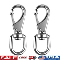 Heavy Duty 304 Stainless Steel 360° Swivel Snap Hooks 2pcs Outdoor Indoor Use