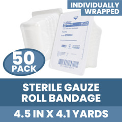 Sterile Kerlix Gauze Roll, 100% Cotton, 6 Ply, 4.5in X 4.1 Yds, 50/Box