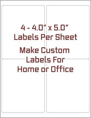 4000 Stamps.com 4650 SDC Compatible Shipping Labels – 4 Per Sheet. 1000 Sheets!