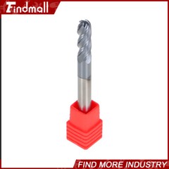 5Pcs Carbide End Mill 1/4″ 4 Flute Ball Nose 2-1/2″ Overall Length -TIALN COATE