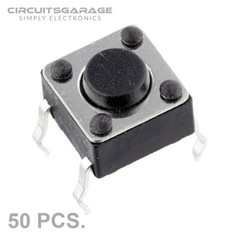 50 Pieces 6x6x5mm Through Hole Momentary Tactile Push Button Switch DIP4 – USA