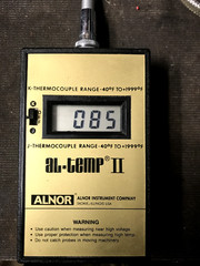 Alnor Al Temp II 7960F Digital Pyrometer Thermometer w/ New Battery Lead TESTED