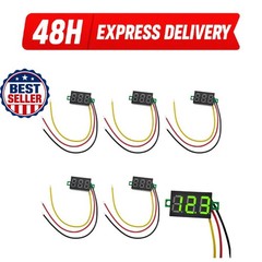 5 PCS Mini Digital Voltage Meter DC 0-30V LED Display Voltmeter