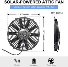 DC 80W Solar Fan Kit Solar Attic Fan for Greenhouse Attic Garden