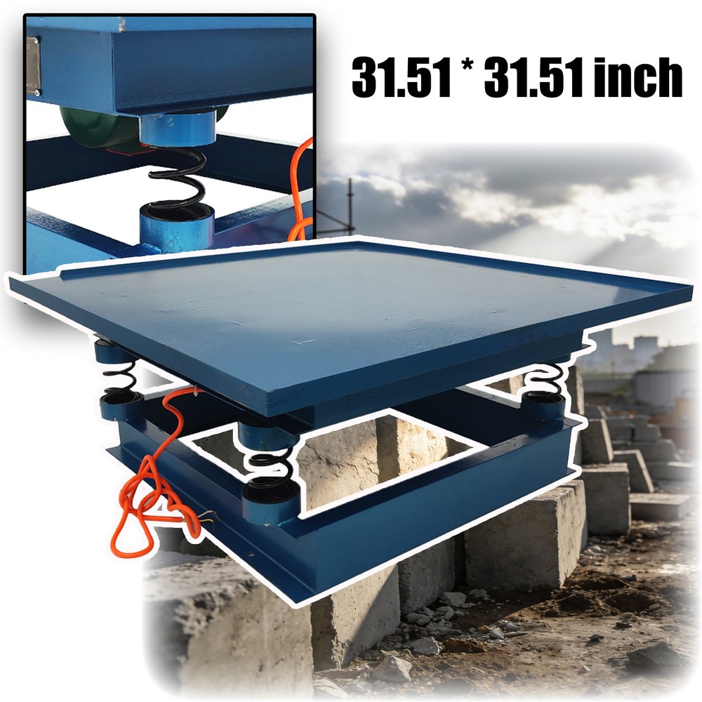 31.5 in Electric Cement Screed Concrete Vibrating Table w Thickened Steel Frame