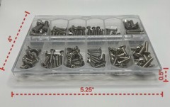 Assorted Small Stainless Steel Screws 120 Pieces High Quality Includes Case