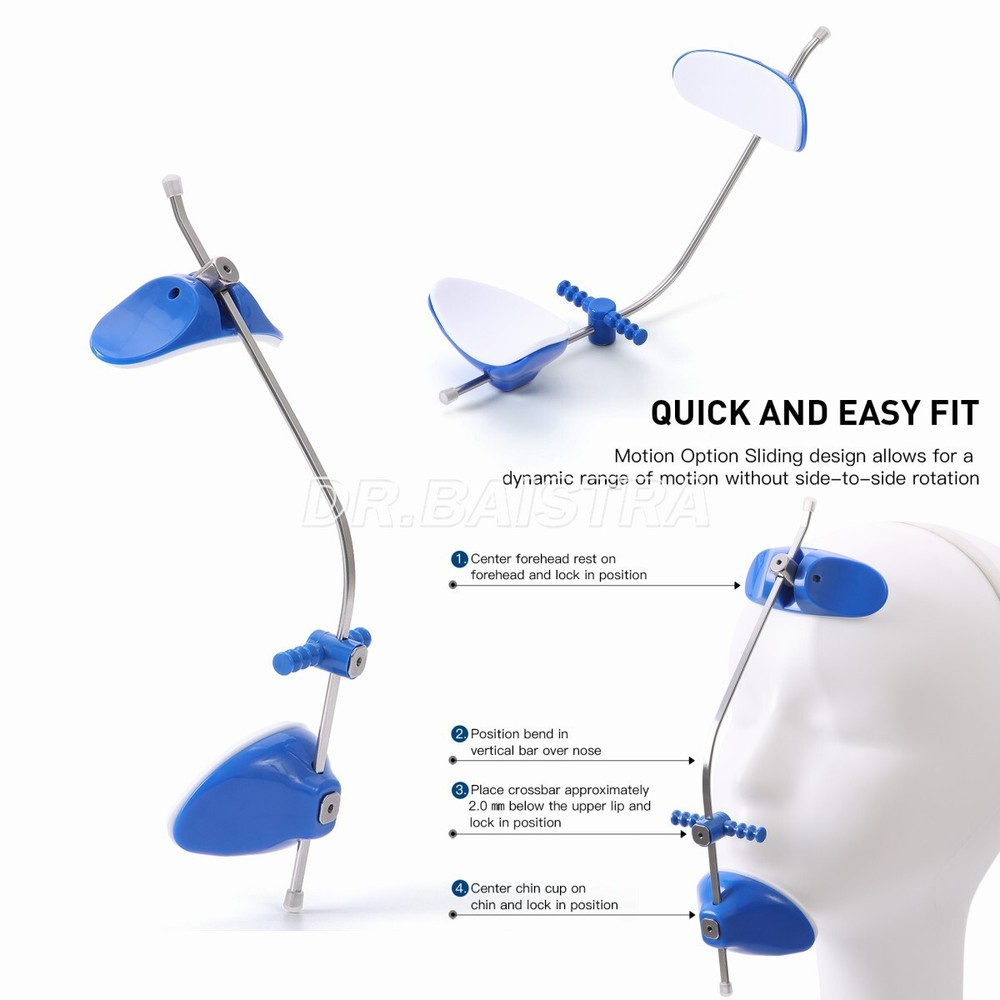 Dental Orthodontic Adjustable Reverse Pull Headgear Facial Mascara Blue
