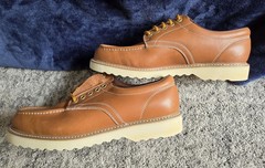 Vntg Oxford Moc Work Ankle Shoe Boot Sears Men 13 D Leather Upper Oil Resistant