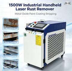 1500W Industrial Handheld Laser Rust Remover Metal Oxide Paint Coating Stripping