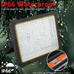 Portable Outdoor Rechargeable Solar Panel LED Work Light Waterproof Floodlight