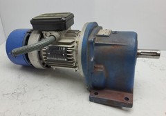MGM BA80B4 Brake Motor 1400/1680 Rpm w/ Rossi MR31-63-PC1A Gear Reducer