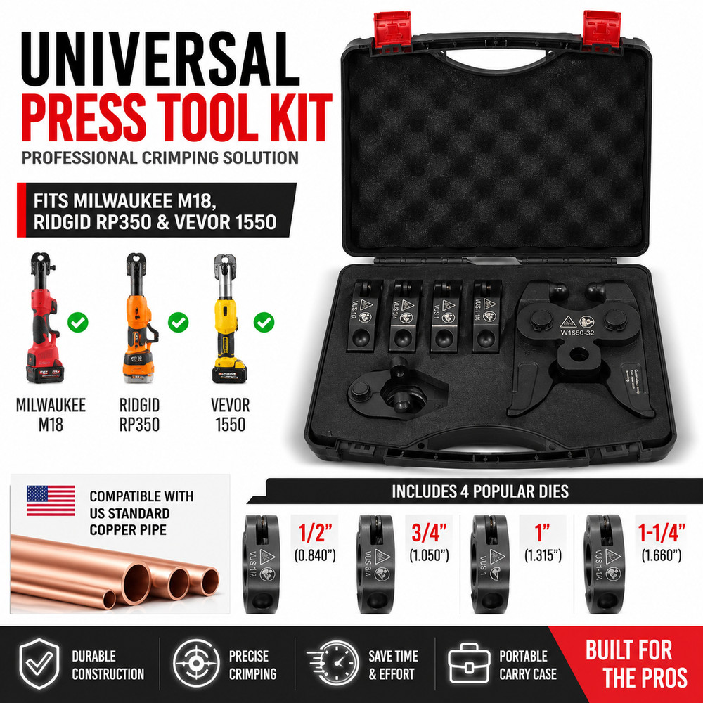 Universal Crimping jaw, for U.S.A. Set 1/2 3/4 1″